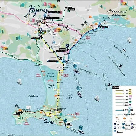 Lägenhet 110 M2 De Terras Vue Mer, Pieds Dans L Eau Pour 6 Pers Maxi Avec Clim Et Wifi Fibre Avec 390 Places De Parking Gratuites A Proximite Hyères